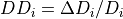 DD_i=\Delta D_i/D_i