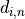 d_{i,n}